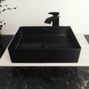 Ver imagem 2 de Cuba Retangular Banheiro Aço Inox 304 Preta Válvula Click