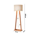 Ver imagem 7 de Luminária De Chão Cúpula Linho Pés Madeira Viena Envio Já Moveis House