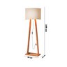 Luminária De Chão Cúpula Linho Pés Madeira Viena Envio Já Moveis House - 7