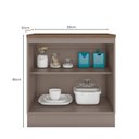 Ver imagem 3 de Balcão para Cozinha 80cm com Tampo Unna Cinza/Gris
