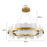 Lustre Pendente Nordecor Bloe 2778 82cm Dourado Fosco Led Bivolt - 5