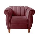 Ver imagem 2 de Poltrona Realeza Cor:Suede Bordô 110