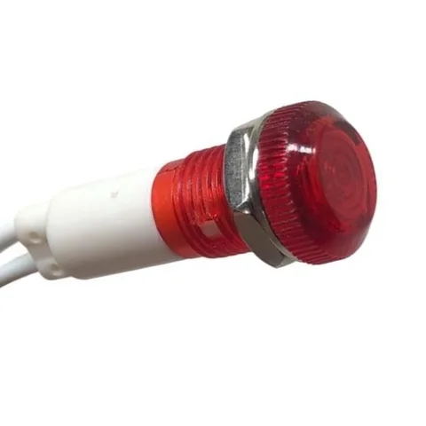 Kit 10 Sinaleiro Olho de Boi com Rabicho 220v Vermelho 16022 Lukma