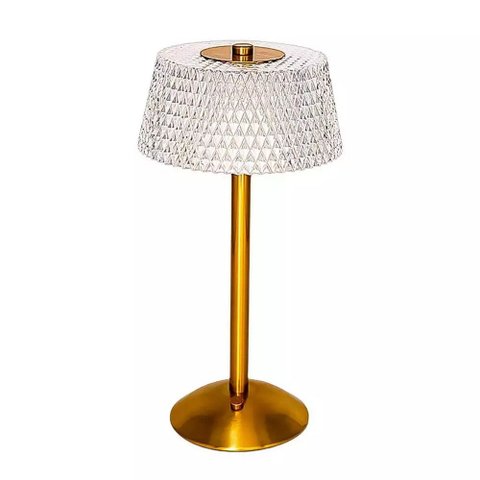 Luminária de Mesa LED 3 Tons USB 29cm Dourada- Imporiente