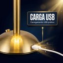 Ver imagem 6 de Luminária de Mesa LED 3 Tons USB 29cm Dourada- Imporiente