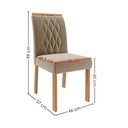 Ver imagem 4 de Mesa de Jantar Valentina Mdf com 4 Cadeiras Estofadas Suede Joli Molci