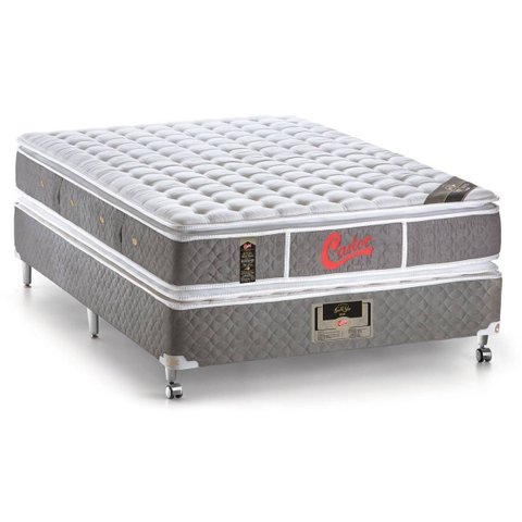 Cama Box Casal Castor Light Stress Oxygen New Double Face 138x188x61 + Box Castor