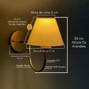 Ver imagem 3 de Arandela Luminaria de Parede Clássico Curvada Decoração Iluminação Casa Sala e Quarto Escritório