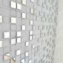 Ver imagem 1 de 30 Placas 3d Revestimento Parede Espelhado Prata - 25cm