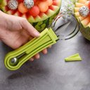 Ver mais imagens de Fatiador de Frutas 4 em 1 Cortador Melância Melão Aço Inox
