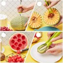 Ver imagem 5 de Fatiador de Frutas 4 em 1 Cortador Melância Melão Aço Inox