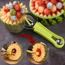 Ver imagem 2 de Fatiador de Frutas 4 em 1 Cortador Melância Melão Aço Inox
