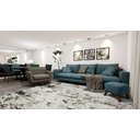 Ver imagem 3 de Poltrona Pétala Base em Linho:11-azul Pés Madeira Claro