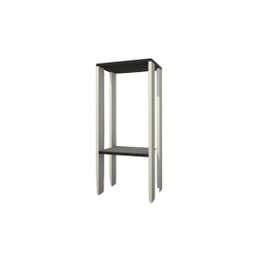 Mesa Alta, Mesa de Canto, Mesa de Apoio, Mesa de Bebedouro, Mesa Lateral Branco e Preto - 1