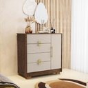 Ver imagem 1 de Cômoda Sapateira Ilha Bela 4 Gavetas 1 Porta Imbuia/fendi - Vila Rica