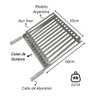 Grelha Parrilha Argentina Aço Inox com Caixa Gordura 50x60cm - 2