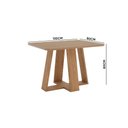 Ver imagem 5 de Mesa de Jantar Tampo Vidro 120cm 4 Lugares Canto Curvo Rui Nature H02 - D'Rossi