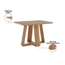 Ver imagem 4 de Mesa de Jantar Tampo Vidro 120cm 4 Lugares Canto Curvo Rui Nature H02 - D'Rossi
