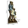 Escultura Familia Decorativa em Resina Pai Mãe Casal de Filhos - 2
