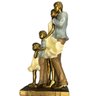 Escultura Familia Decorativa em Resina Pai Mãe Casal de Filhos - 5