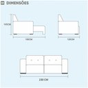 Ver imagem 2 de Sofá Larissa 3 Lugares Retrátil Reclinável Suede Cinza