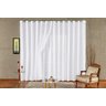 Cortina Sala Quarto Voal Liso com Forro Branco 3,00x2,20m - 1
