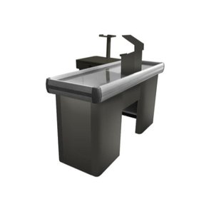 Check Out Comercial 1,5M Preto Com Recorte de Balança CKR181500000PR01 S.A Gondolas