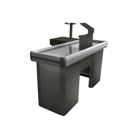 Check Out Comercial 1,5M Preto Com Recorte de Balança CKR181500000PR01 S.A Gondolas