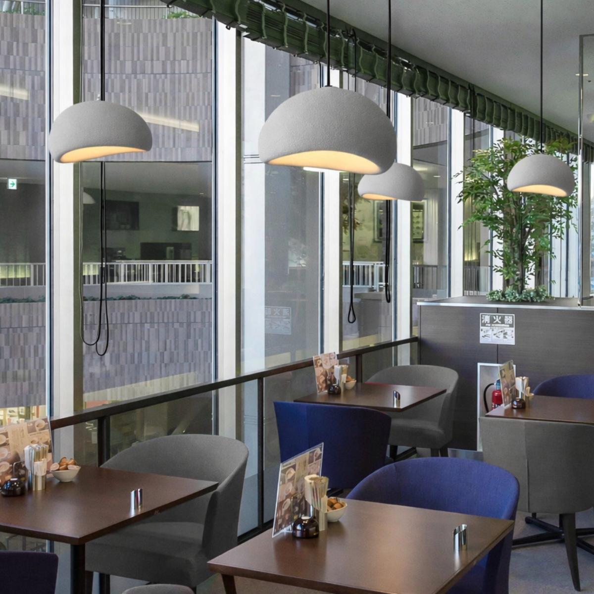 Lustre Pendente 50cm Luminária Japonesa Wabi-sabi Orgânico Cogumelo Concreto Gimpo Ltj50-cinza-a - 4