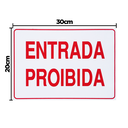 Ver imagem 2 de Combo 3 Placas De Sinalização Entrada Proibida 30x20 Acesso - P-11 F9e
