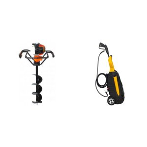 Kit de Perfurador de Solo a Gasolina com Broca 52cc e Lavadora de Alta Pressão 165bar Vulcan Trent