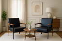 Ver imagem 2 de Conjunto de 2 Poltronas Decorativas Fontana Courino Preto