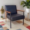 Ver imagem 5 de Conjunto de 2 Poltronas Decorativas Fontana Courino Preto