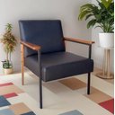 Ver imagem 5 de Conjunto de 2 Poltronas Decorativas Fontana Courino Preto