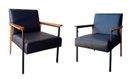 Ver imagem 4 de Conjunto de 2 Poltronas Decorativas Fontana Courino Preto