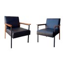 Ver imagem 4 de Conjunto de 2 Poltronas Decorativas Fontana Courino Preto