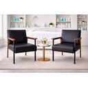 Ver imagem 1 de Conjunto de 2 Poltronas Decorativas Fontana Courino Preto