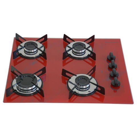 Cooktop Chapa 4bocas Ultra Chama 127/220v Mar Vermelho