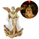 Ver imagem 4 de Anjo Natal Plus Seda 25cm Dourado e Branco - Magizi
