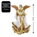 Ver imagem 5 de Anjo Natal Plus Seda 25cm Dourado e Branco - Magizi