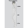 Kit 02 Lustres Modernos De Cristal Base 15cm De Diâmetro:1,70m/bivolt - 6