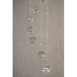 Kit 02 Lustres Modernos De Cristal Base 15cm De Diâmetro:1,70m/bivolt - 4