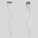 Ver imagem 3 de Kit 02 Lustres Modernos De Cristal Base 15cm De Diâmetro:1,70m/bivolt