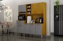 Ver imagem 3 de Kitão New Lion 179 cm com 7 Portas e 2 Gavetas Cinamomo/Cinza