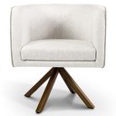 Ver imagem 4 de Kit 2 Poltronas Base Madeira Betina A-48 Linho Flocos