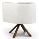 Ver imagem 3 de Kit 2 Poltronas Base Madeira Betina A-48 Linho Flocos