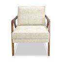 Ver imagem 2 de Poltrona Decorativa Mona para Sala de Estar Linho Off White - Montanaris Decor