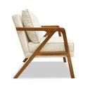 Ver imagem 3 de Poltrona Decorativa Mona para Sala de Estar Linho Off White - Montanaris Decor
