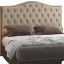 Ver imagem 3 de Cabeceira Estofada Cama Box Queen 1,60 Viana para Quarto em Linho Bege - Larbelle