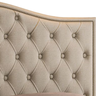 Cabeceira Estofada Cama Box Queen 1,60 Viana para Quarto em Linho Bege - Larbelle - 6
